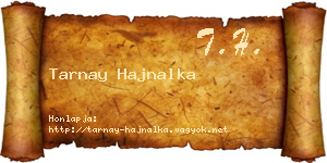 Tarnay Hajnalka névjegykártya